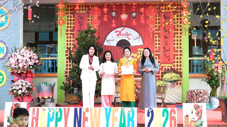TRƯỜNG MẦM NON CAO DƯƠNG: LAN TỎA SẮC XUÂN TRUYỀN THỐNG QUA CHƯƠNG TRÌNH "BÉ VUI ĐÓN TẾT BÍNH NGỌ 2026"- Ảnh 9.
