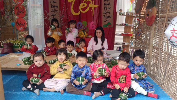 TRƯỜNG MẦM NON CAO DƯƠNG: LAN TỎA SẮC XUÂN TRUYỀN THỐNG QUA CHƯƠNG TRÌNH "BÉ VUI ĐÓN TẾT BÍNH NGỌ 2026"- Ảnh 8.