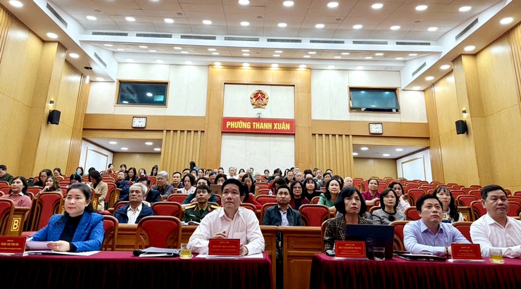 Thanh Xuân: Tiếp sóng Hội nghị trực tuyến toàn quốc nghiên cứu, học tập, quán triệt và triển khai  thực hiện Nghị quyết Đại hội XIV- Ảnh 1.