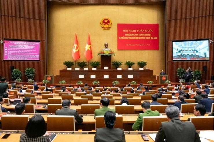 Hội nghị toàn quốc nghiên cứu, học tập, quán triệt và triển khai thực hiện Nghị quyết Đại hội XIV của Đảng- Ảnh 1.