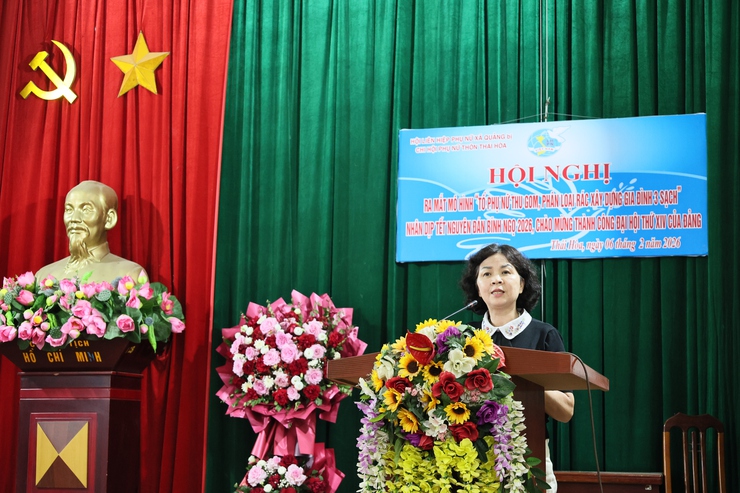 Chi hội Phụ nữ thôn Thái Hòa ra mắt mô hình “Tổ phụ nữ thu gom, phân loại rác xây dựng gia đình 3 sạch”- Ảnh 3.