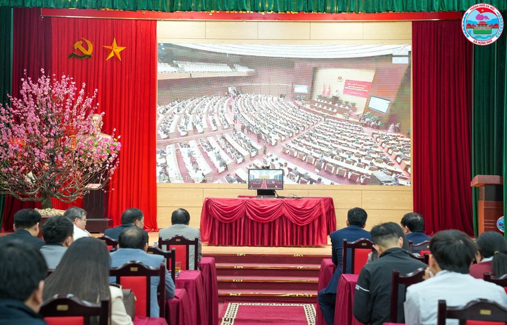 ĐẢNG ỦY XÃ HƯNG ĐẠO THAM DỰ HỘI NGHỊ TOÀN QUỐC QUÁN TRIỆT, TRIỂN KHAI THỰC HIỆN NGHỊ QUYẾT ĐẠI HỘI XIV CỦA ĐẢNG- Ảnh 2.