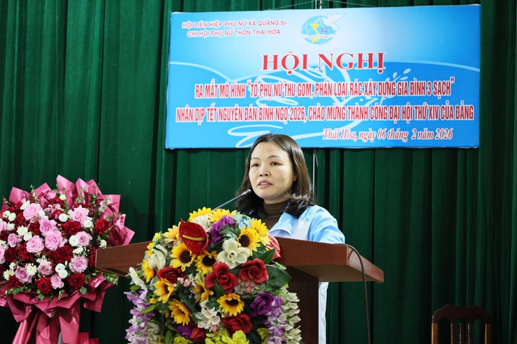 Chi hội Phụ nữ thôn Thái Hòa ra mắt mô hình “Tổ phụ nữ thu gom, phân loại rác xây dựng gia đình 3 sạch”- Ảnh 4.
