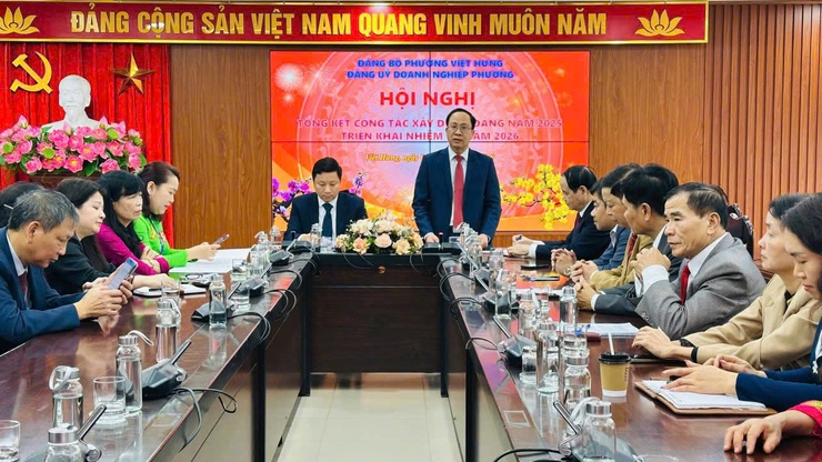 Đảng bộ Doanh nghiệp phường Việt Hưng tổ chức Hội nghị tổng kết công tác Đảng năm 2025 và triển khai nhiệm vụ năm 2026.- Ảnh 6.