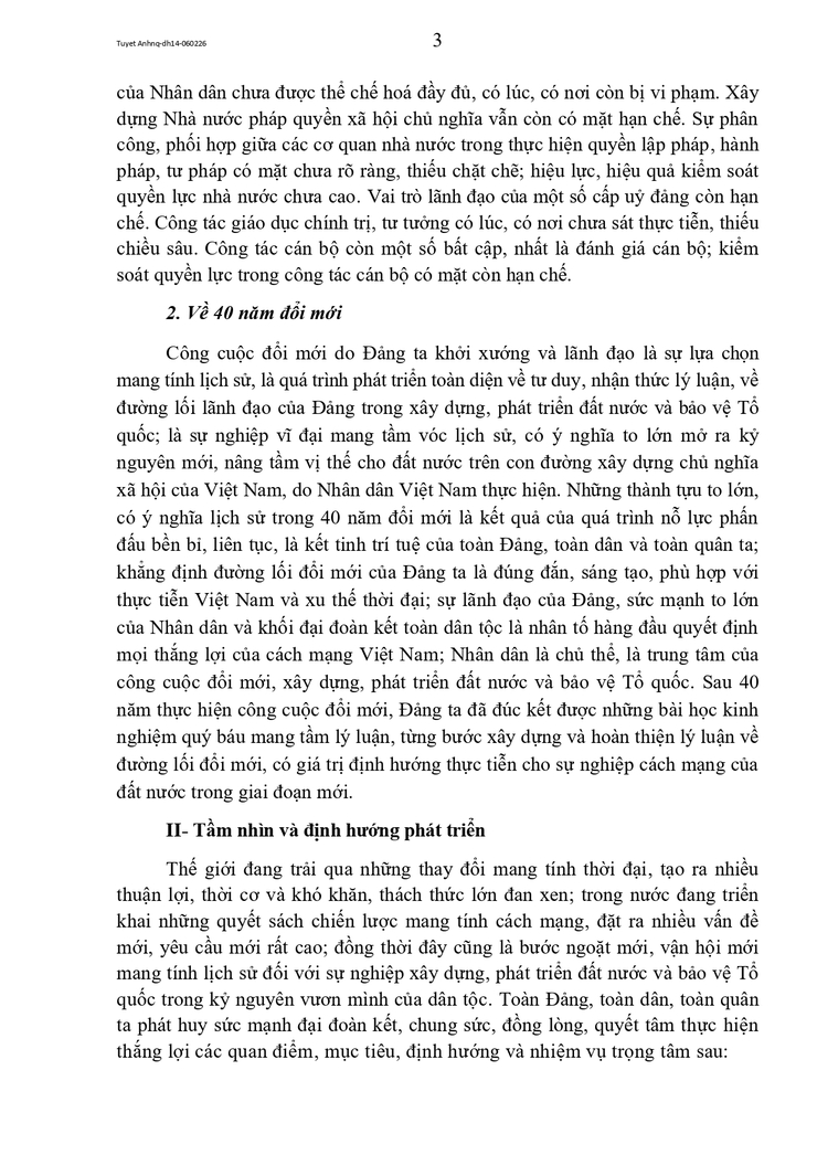 Toàn văn Nghị quyết Đại hội đại biểu toàn quốc lần thứ XIV của Đảng- Ảnh 3.