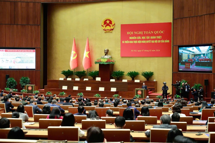 Phường Thanh Liệt tham dự hội nghị trực tuyến quán triệt, triển khai thực hiện Nghị quyết Đại hội XIV của Đảng- Ảnh 1.