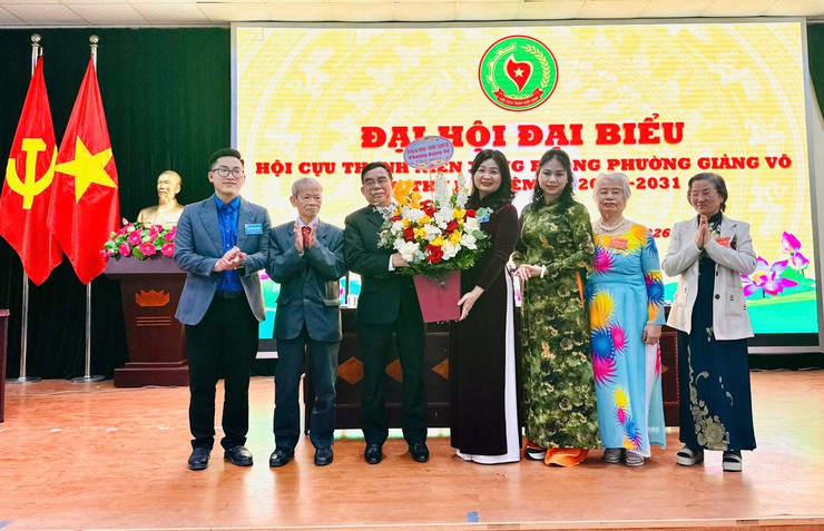 Đại hội đại biểu Hội Cựu thanh niên xung phong phường Giảng Võ lần thứ I, nhiệm kỳ 2026-2031- Ảnh 2.