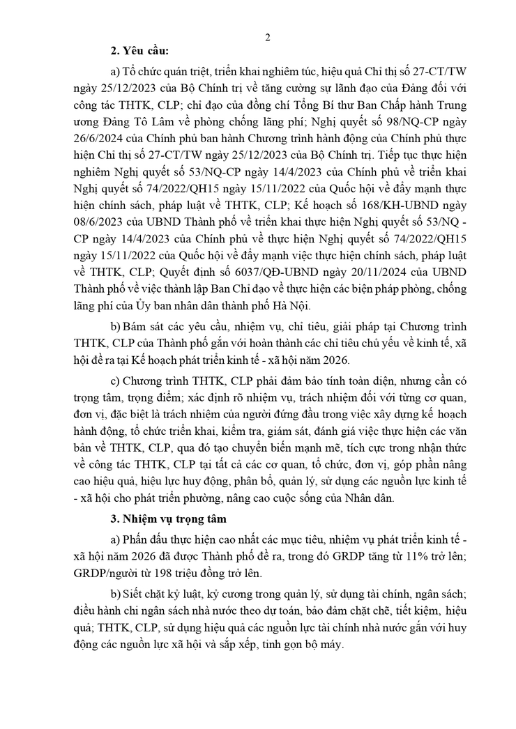Phường Tây Hồ: Thực hành tiết kiệm, chống lãng phí năm 2026- Ảnh 2.