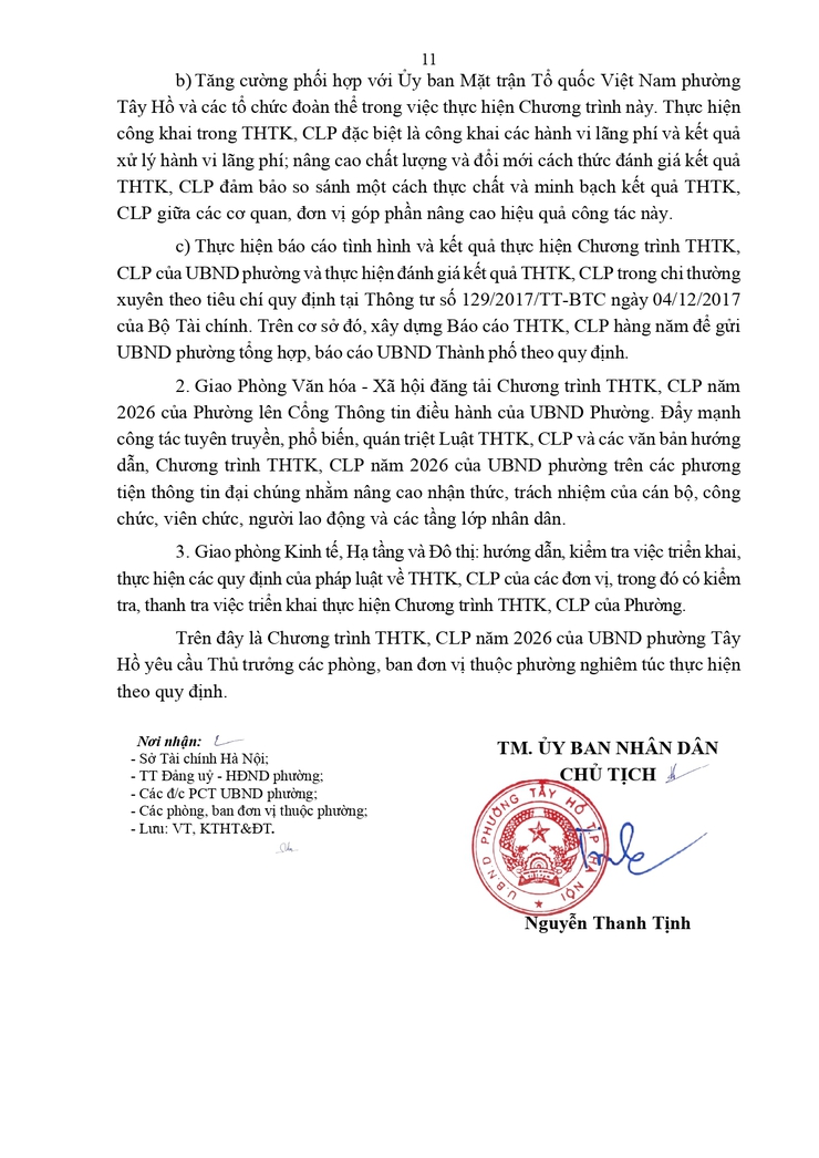 Phường Tây Hồ: Thực hành tiết kiệm, chống lãng phí năm 2026- Ảnh 11.