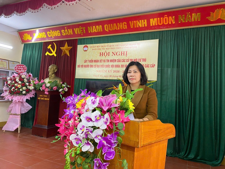 ỦY BAN MTTQ VIỆT NAM XÃ THANH TRÌ TỔ CHỨC THÀNH CÔNG 20 HỘI NGHỊ LẤY Ý KIẾN NHẬN XÉT VÀ TÍN NHIỆM CỦA CỬ TRI NƠI CƯ TRÚ ĐỐI VỚI NGƯỜI ỨNG CỬ ĐẠI BIỂU QUỐC HỘI VÀ HĐND CÁC CẤP NHIỆM KỲ 2026-2031- Ảnh 4.