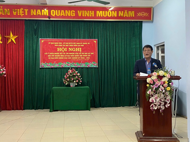 ỦY BAN MTTQ VIỆT NAM XÃ THANH TRÌ TỔ CHỨC THÀNH CÔNG 20 HỘI NGHỊ LẤY Ý KIẾN NHẬN XÉT VÀ TÍN NHIỆM CỦA CỬ TRI NƠI CƯ TRÚ ĐỐI VỚI NGƯỜI ỨNG CỬ ĐẠI BIỂU QUỐC HỘI VÀ HĐND CÁC CẤP NHIỆM KỲ 2026-2031- Ảnh 5.