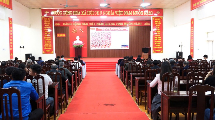 XÃ DÂN HOÀ THAM DỰ HỘI NGHỊ TOÀN QUỐC NGHIÊN CỨU, HỌC TẬP, QUÁN TRIỆT VÀ TRIỂN KHAI THỰC HIỆN NGHỊ QUYẾT ĐẠI HỘI XIV CỦA ĐẢNG - Ảnh 9.