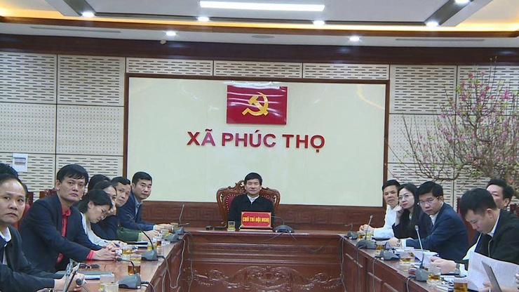 Cán bộ, đảng viên xã Phúc Thọ tham dự Hội nghị quán triệt, triển khai thực hiện Nghị quyết Đại hội XIV của Đảng- Ảnh 1.