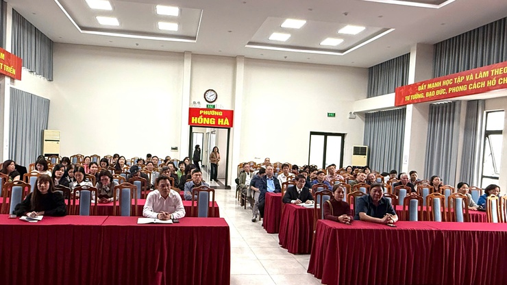 PHƯỜNG HỒNG HÀ THAM DỰ HỘI NGHỊ TRỰC TUYẾN TOÀN QUỐC QUÁN TRIỆT, TRIỂN KHAI NGHỊ QUYẾT ĐẠI HỘI XIV CỦA ĐẢNG- Ảnh 1.