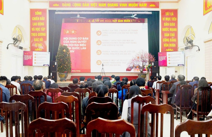 Xã Ứng Thiên tham dự Hội nghị toàn quốc quán triệt, triển khai thực hiện Nghị quyết Đại hội XIV của Đảng- Ảnh 3.