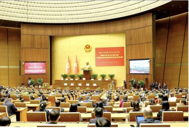 Hơn 1,93 triệu cán bộ, đảng viên tham dự hội nghị quán triệt, triển khai thực hiện Nghị quyết Đại hội XIV của Đảng - Ảnh 1.