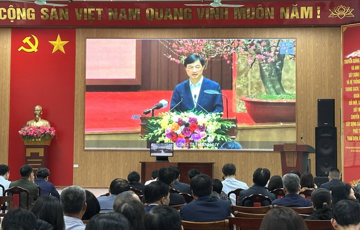 Xã Bát Tràng tham dự hội nghị trực tuyến quán triệt Nghị Quyết Đại hội XIV của Đảng- Ảnh 4.