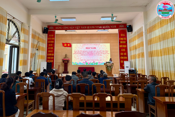 HỘI NGHỊ TUYÊN TRUYỀN, PHỔ BIẾN KIẾN THỨC AN TOÀN THỰC PHẨM TRÊN ĐỊA BÀN XÃ HƯNG ĐẠO- Ảnh 2.