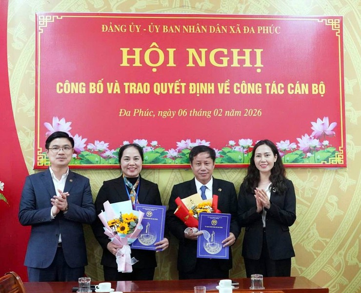 Xã Đa Phúc - Hội nghị công bố và trao quyết định về công tác cán bộ tại Trung tâm Dịch vụ tổng hợp và Ban Quản lý dự án đầu tư hạ tầng- Ảnh 2.