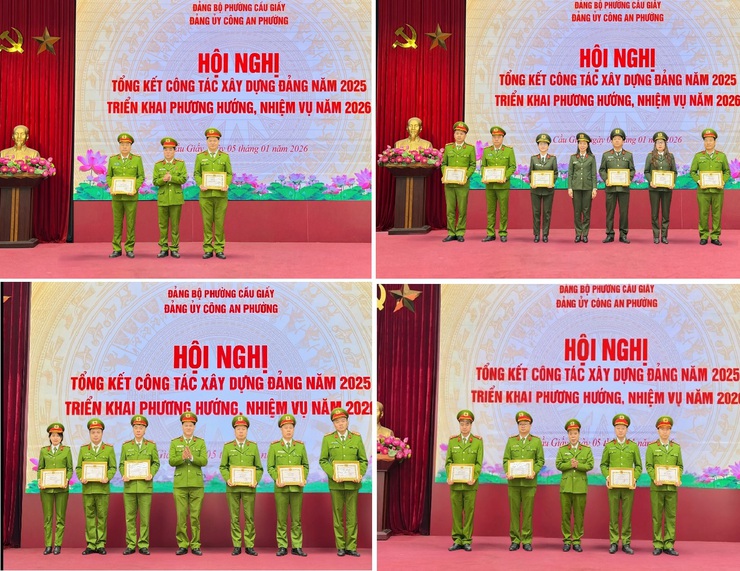 Đảng ủy Công an phường Cầu Giấy tổ chức Hội nghị tổng kết công tác xây dựng Đảng năm 2025, triển khai nhiệm vụ năm 2026- Ảnh 2.