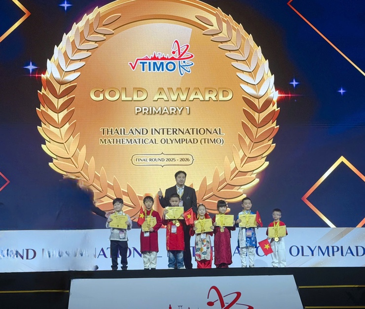 Học sinh Trường Tiểu học Quang Minh B giành Huy chương Vàng Olympic Toán học quốc tế TIMO- Ảnh 1.