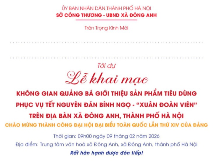 Không gian trưng bày sản phẩm tiêu dùng phục vụ Tết Nguyên Đán Bính Ngọ - "Xuân Đoàn Viên" tại xã Đông Anh, thành phố Hà Nội- Ảnh 2.