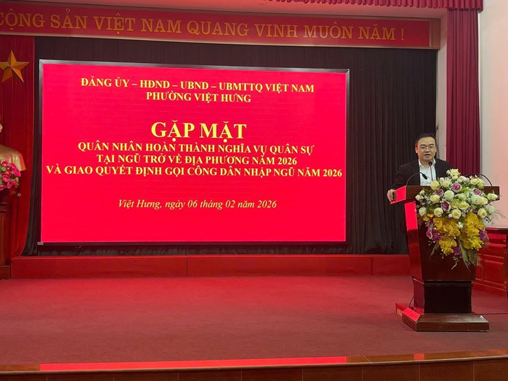 Hội nghị gặp mặt quân nhân xuất ngũ và giao quyết định gọi công dân nhập ngũ năm 2026- Ảnh 1.