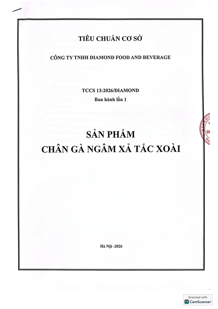 Bản tự công bố sản phẩm Chân gà ngâm xả tắc xoài- Ảnh 10.