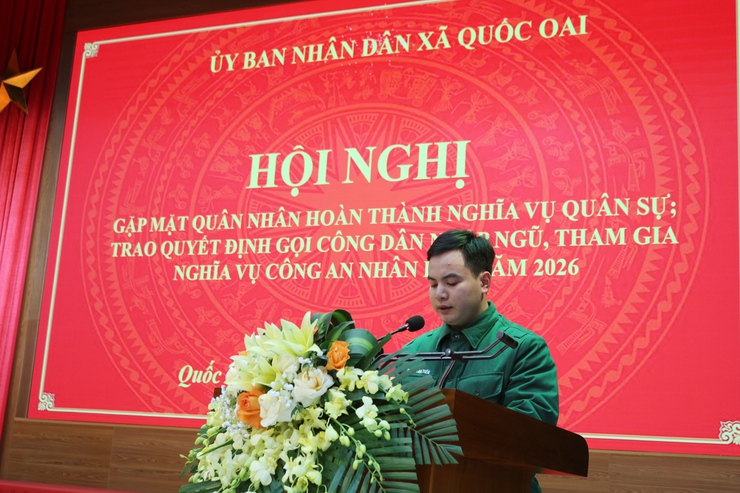 XÃ QUỐC OAI GẶP MẶT QUÂN NHÂN XUẤT NGŨ, TRAO QUYẾT ĐỊNH GỌI CÔNG DÂN NHẬP NGŨ NĂM 2026- Ảnh 14.