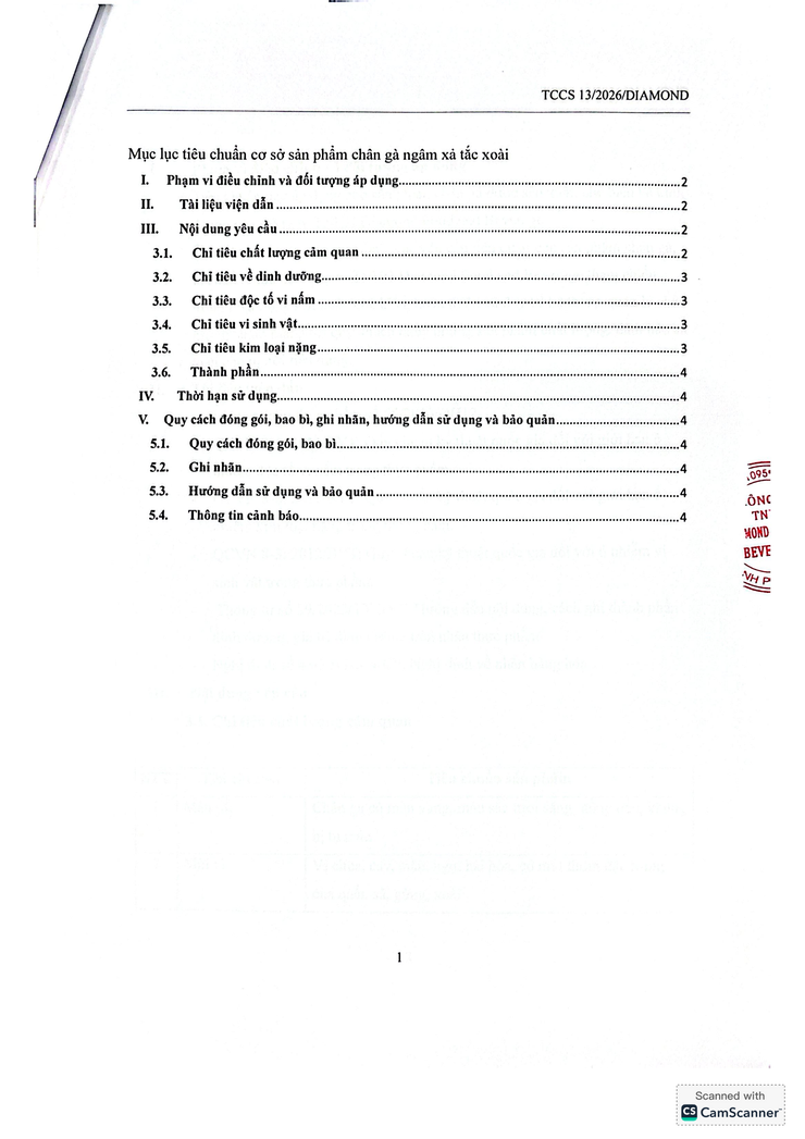 Bản tự công bố sản phẩm Chân gà ngâm xả tắc xoài- Ảnh 11.