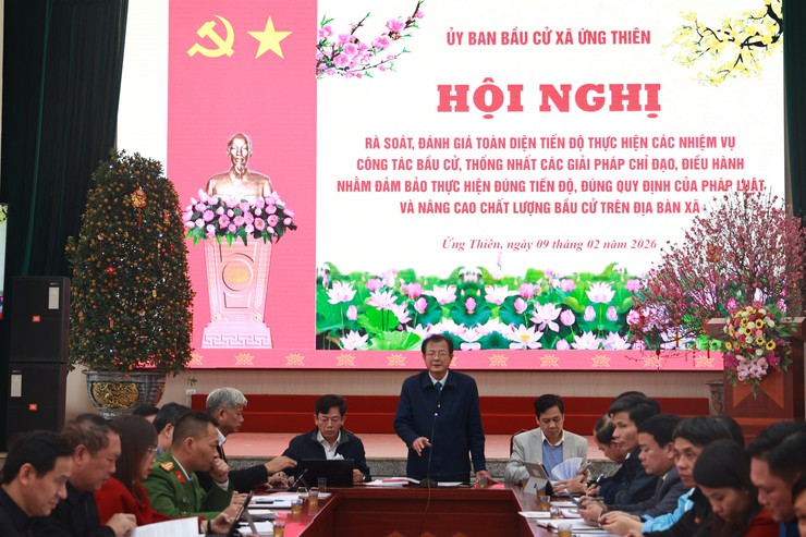 Xã Ứng Thiên chủ động rà soát, sẵn sàng cho cuộc bầu cử sắp tới- Ảnh 1.