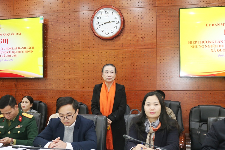 XÃ QUỐC OAI TỔ CHỨC HỘI NGHỊ HIỆP THƯƠNG LẦN THỨ BA, THỐNG NHẤT DANH SÁCH NGƯỜI ỨNG CỬ ĐẠI BIỂU HĐND NHIỆM KỲ 2026–2031- Ảnh 5.