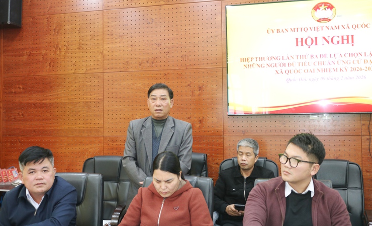 XÃ QUỐC OAI TỔ CHỨC HỘI NGHỊ HIỆP THƯƠNG LẦN THỨ BA, THỐNG NHẤT DANH SÁCH NGƯỜI ỨNG CỬ ĐẠI BIỂU HĐND NHIỆM KỲ 2026–2031- Ảnh 6.