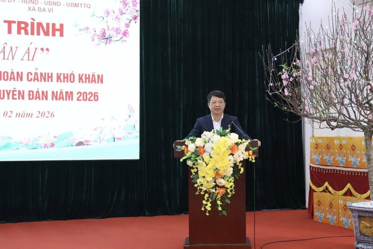SỞ DÂN TỘC VÀ TÔN GIÁO THÀNH PHỐ HÀ NỘI, HỘI DOANH NGHIỆP TRẺ HÀ NỘI PHỐI HỢP UBND XÃ BA VÌ TỔ CHỨC THĂM, TẶNG QUÀ NHÂN DỊP TẾT NGUYÊN ĐÁN BÍNH NGỌ 2026- Ảnh 2.