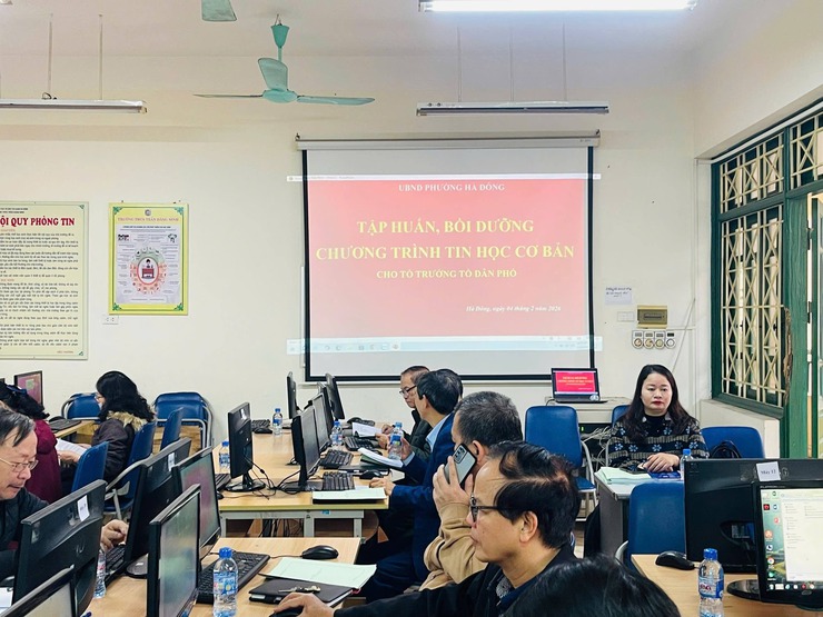 Phường Hà Đông tổ chức tập huấn tin học cơ bản cho đội ngũ Tổ trưởng Tổ dân phố- Ảnh 1.