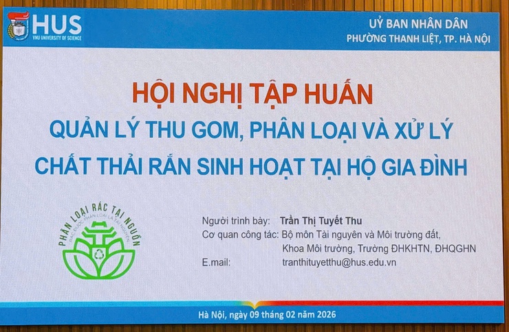 Thanh Liệt: Gần 100 đại biểu tham dự tập huấn quản lý thu gom, phân loại và xử lý chất thải rắn sinh hoạt tại hộ gia đình- Ảnh 2.