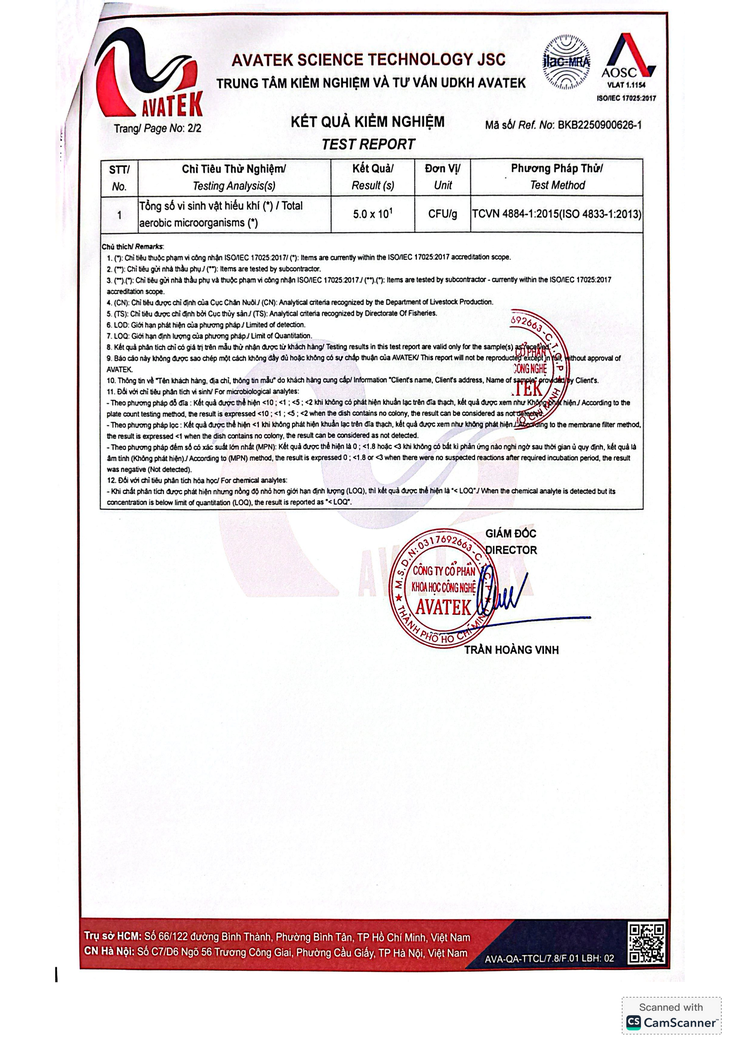 Bản tự công bố sản phẩm Chân gà ngâm xả tắc xoài- Ảnh 7.