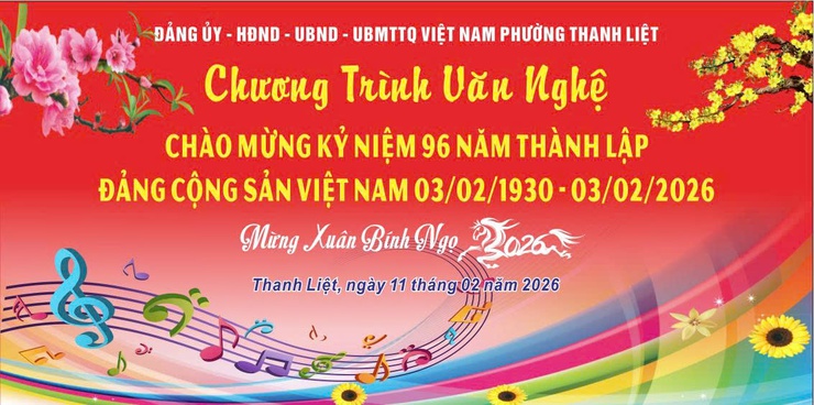 UBND phường Thanh Liệt trân trọng thông báo: 
          Chương trình liên hoan văn nghệ “Mừng Đảng – Mừng Xuân”	
- Ảnh 1.