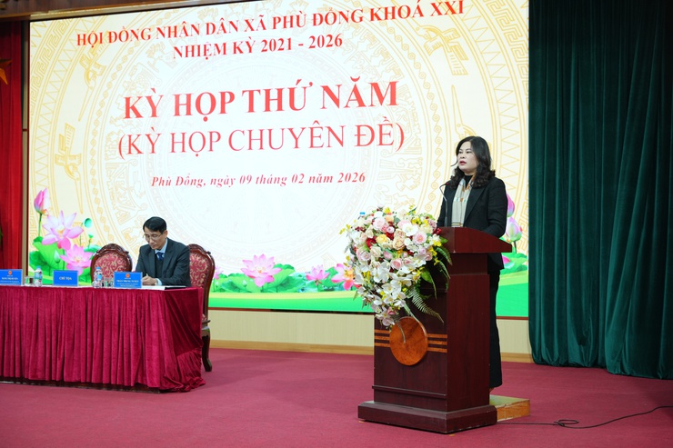 Hội đồng nhân dân xã Phù Đổng khóa XXI, nhiệm kỳ 2021-2026 tổ chức Kỳ họp thứ năm (Kỳ họp chuyên đề)- Ảnh 8.
