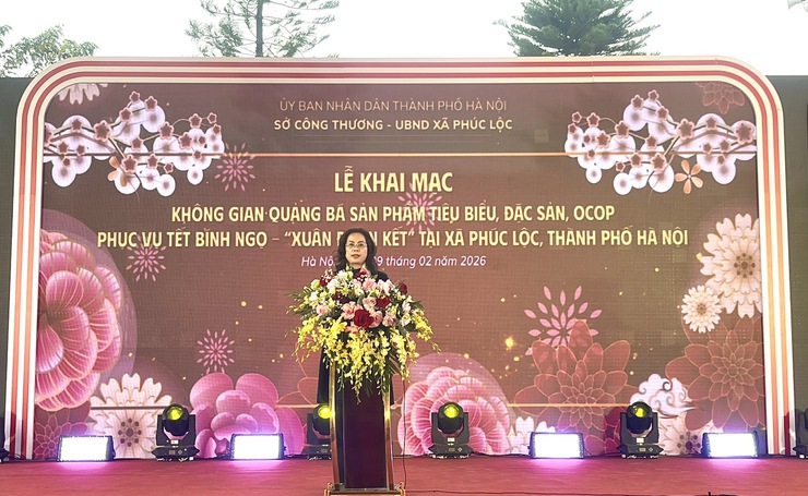 Phúc Lộc rộn ràng không gian quảng bá sản phẩm tiêu biểu, đặc sản, OCOP phục vụ Tết Nguyên đán Bính Ngọ - "Xuân đoàn kết" tại đình Vân Cốc- Ảnh 3.