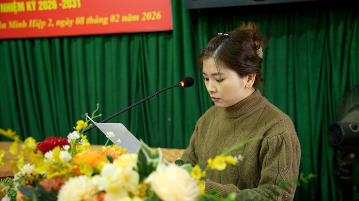 Xã Dương Hoà lấy ý kiến cử tri nơi cư trú đối với người ứng cử đại biểu HĐND các cấp tại thôn Minh Hiệp 2- Ảnh 3.