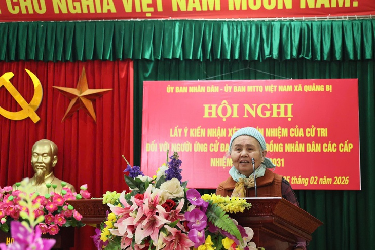 Quảng Bị hoàn thành việc tổ chức các hội nghị lấy ý kiến cử tri nơi cư trú đối với người ứng cử đại biểu HĐND các cấp, nhiệm kỳ 2026-2031- Ảnh 8.