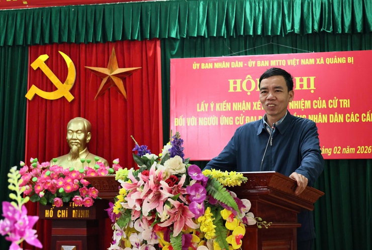 Quảng Bị hoàn thành việc tổ chức các hội nghị lấy ý kiến cử tri nơi cư trú đối với người ứng cử đại biểu HĐND các cấp, nhiệm kỳ 2026-2031- Ảnh 7.