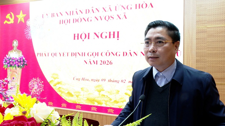 ỨNG HOÀ TRAO QUYẾT ĐỊNH GỌI CÔNG DÂN NHẬP NGŨ NĂM 2026.- Ảnh 2.