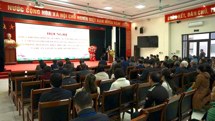 Xã Thiên Lộc tổ chức Hội nghị khen thưởng đối với các tập thể, cá nhân, hộ gia đình có thành tích xuất sắc trong công tác giải phóng mặt bằng dự án Cầu Thượng Cát và dự án Khu đô thị mới G19- Ảnh 6.