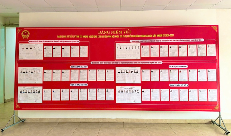 Phường Xuân Phương hoàn thành 100% việc niêm yết danh sách và tiểu sử người ứng cử đại biểu Quốc hội khóa XVI và đại biểu HĐND các cấp nhiệm kỳ 2026–2031- Ảnh 1.
