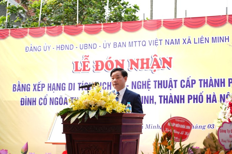 Lễ đón nhận Bằng xếp hạng Di tích Lịch sử - nghệ thuật cấp Thành phố đình Cổ Ngõa Thượng- Ảnh 6.