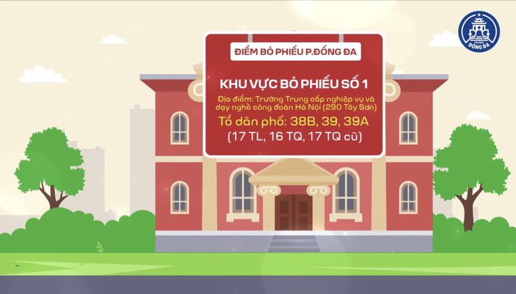 Các khu vực bỏ phiếu trên địa bàn phường Đống Đa- Ảnh 1.