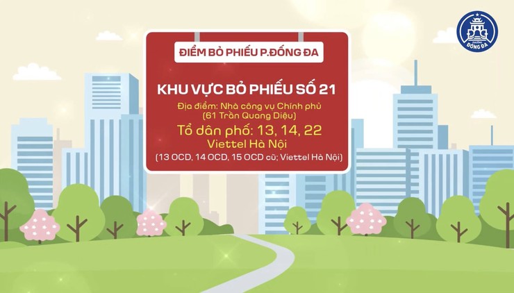 Các khu vực bỏ phiếu trên địa bàn phường Đống Đa- Ảnh 21.