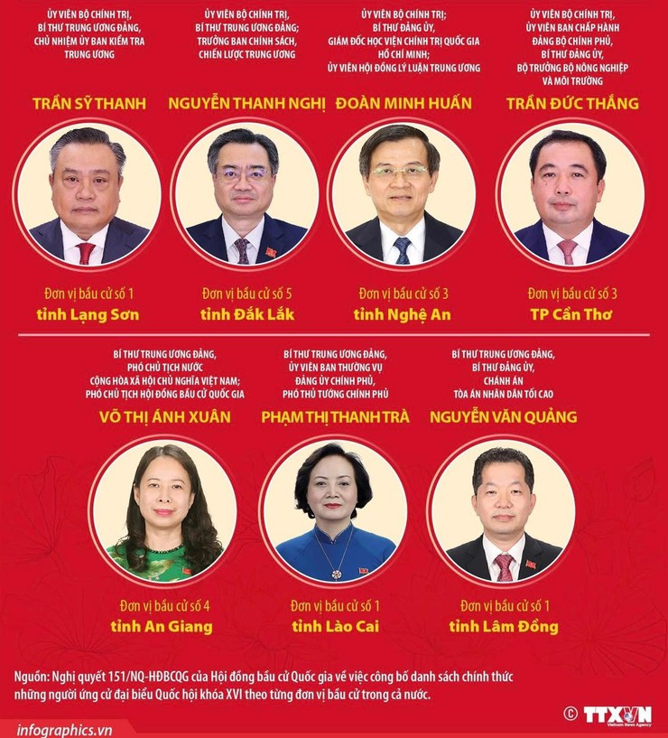 Các đồng chí lãnh đạo cấp cao ứng cử đại biểu Quốc hội khóa XVI- Ảnh 3.